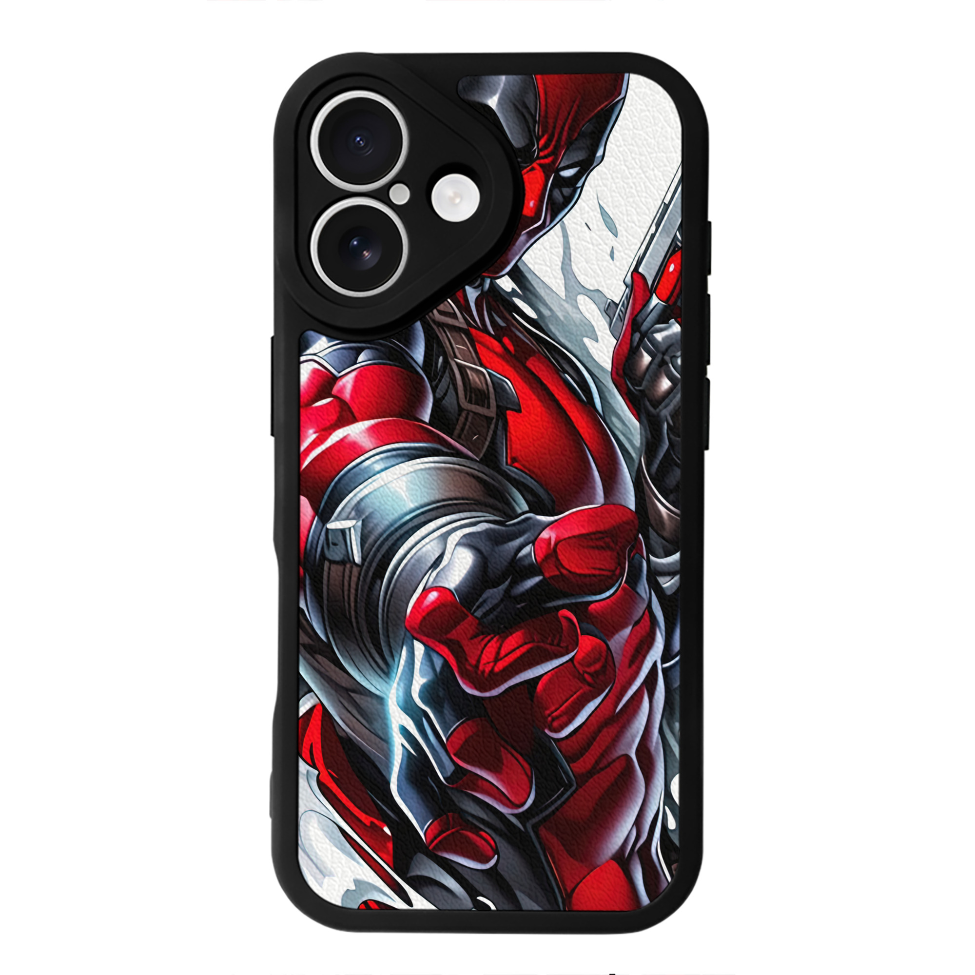 （画像用） Deadpool デッドプール 【iPhone 16シリーズ対応】シリコンスマホケース（レザー調） 材質：シリコン